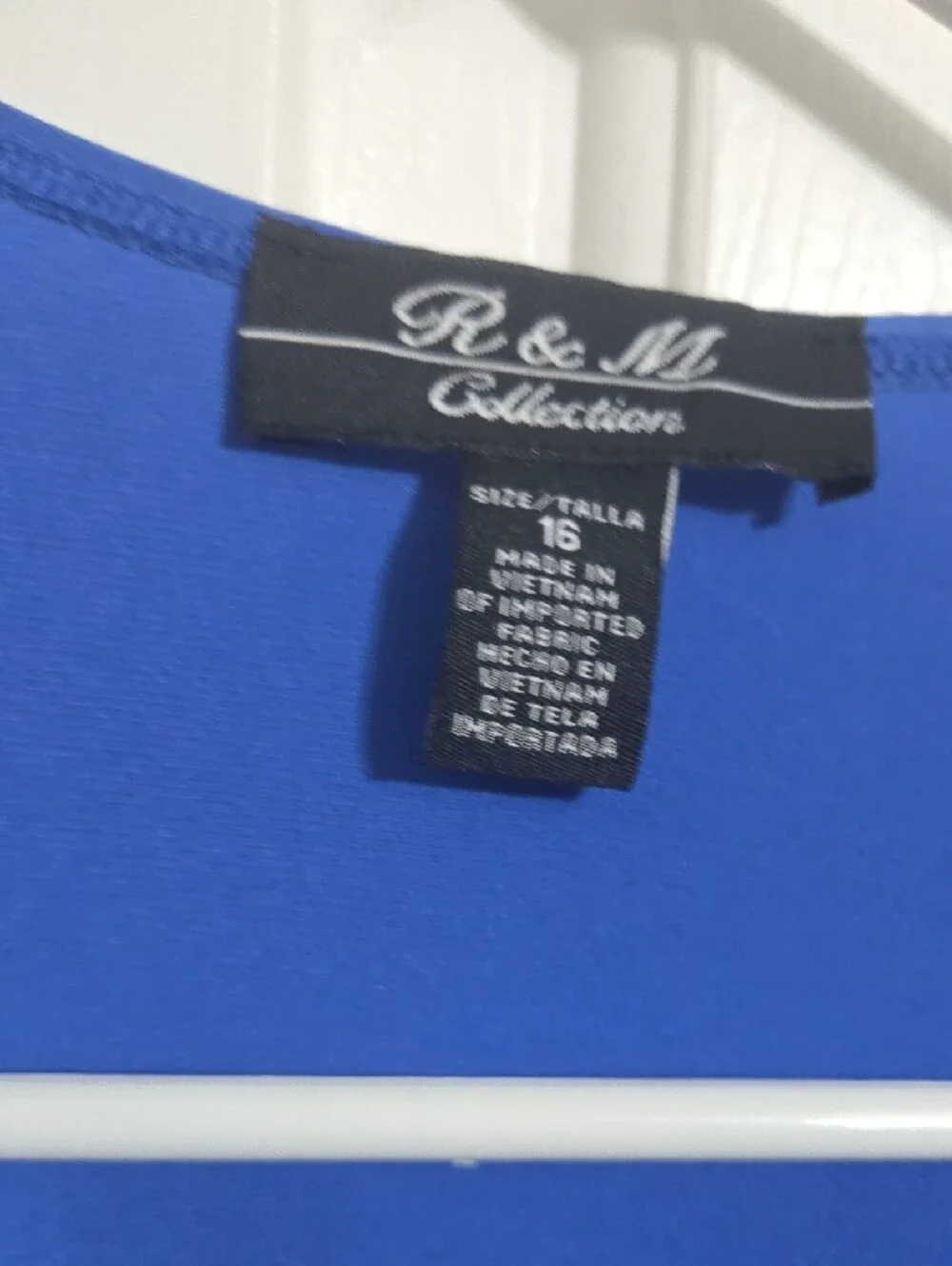 R&M Richards Blue Geometric Midi Dress with Solid Blue Duster